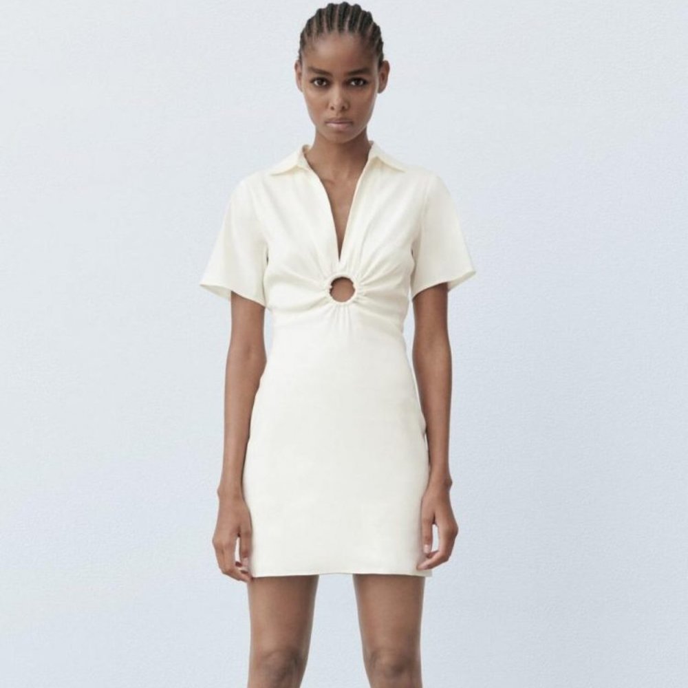 Zara white mini dress